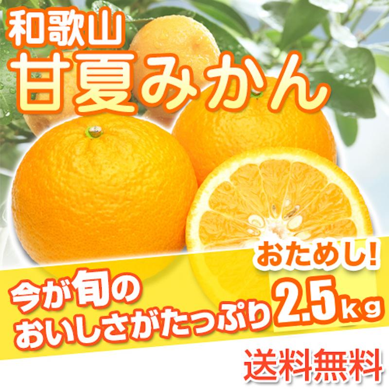 和歌山県産 お試し！訳あり 甘夏みかん あまなつ ご自宅用 2.5kg(傷あり サイズ不揃い シミ 汚れあり) 送料無料(北海道 沖縄除く)