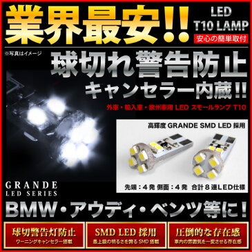 【抵抗付】RG33L グランドボイジャー クライスラー LED ポジション スモールランプ 警告灯キャンセラー付 T10ウェッジ球 2個セット 外車 輸入車 欧州車に 車幅灯 ルームランプ ライセンス ナンバー 等に【純白色】 車幅灯 [H17.1〜H18.4]クライスラー