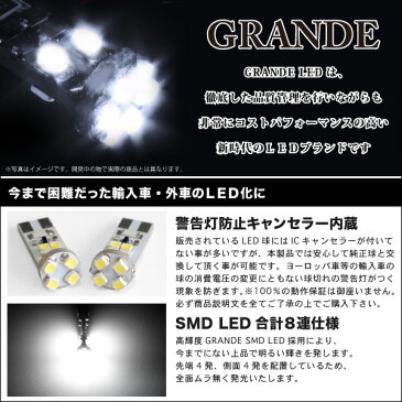 【抵抗付】RG33L グランドボイジャー クライスラー LED ポジション スモールランプ 警告灯キャンセラー付 T10ウェッジ球 2個セット 外車 輸入車 欧州車に 車幅灯 ルームランプ ライセンス ナンバー 等に【純白色】 車幅灯 [H17.1〜H18.4]クライスラー