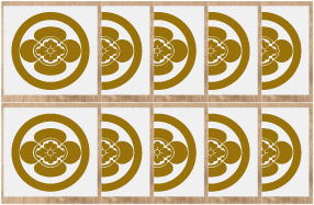 【家紋シール10cm】10枚入り　丸に木瓜