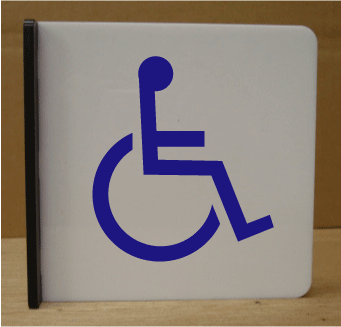【トイレ突き出しプレート】　車椅子トイレマーク