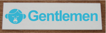 お手洗いマークGentlemen トイレプレート アクリル2mm厚(150mmx50mm) 【おしゃれなトイレプレート】【人気のトイレプレート】