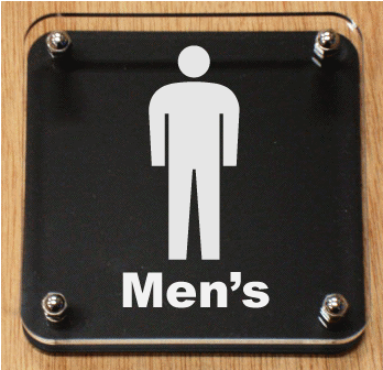 トイレマークW式プレート　20cm