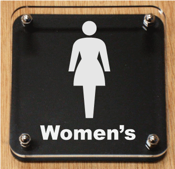 トイレマークW式プレート　20cm(3)