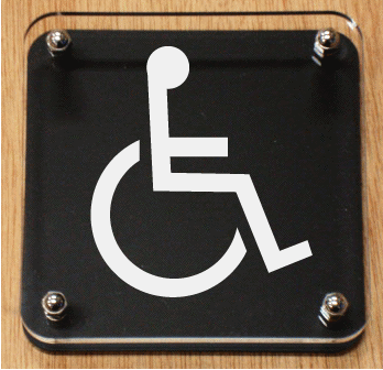 トイレマーク案内標識車椅子豪華なトイレプレートアクリルW式プレート15cm