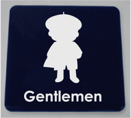 【トイレサインカラープレート】Gentlemen