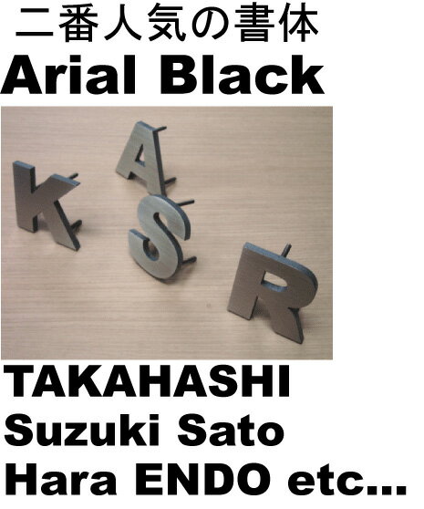 表札　戸建て表札　Arial Black ステンレス切り文字4mm厚　立体的な切り文字　戸建住宅の表札