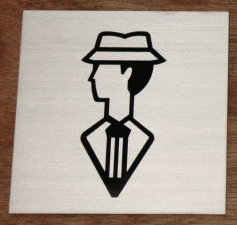 トイレマークステンレスプレート 15cm