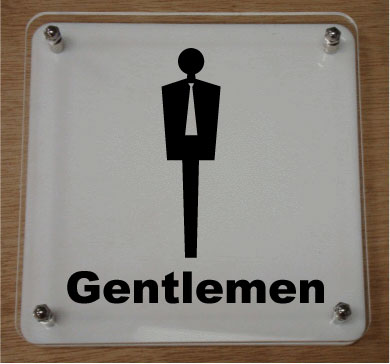 トイレマークW式プレート　15cm