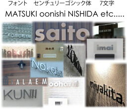 表札　戸建て表札　Century Gothic ステンレスヘアーライン仕上げ4mm厚切り文字（裏面ビスだし式）※価格は7文字の価格です。