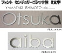 ステンレスヘアーライン仕上げ4mm厚切り文字表札(裏面ビスだし式)