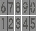 吹き付け板 文字サイズ 縦150mm【数字10枚セット】