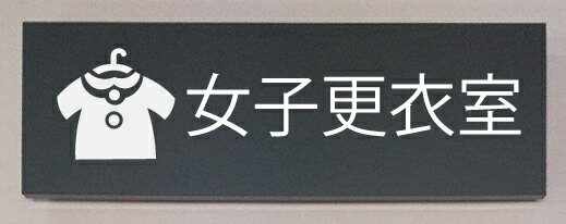 女子更衣室　室名立体プレート　ピクトサイン　ネームプレート　おしゃれなネームプレート　部屋名看板　ROOM PLATE