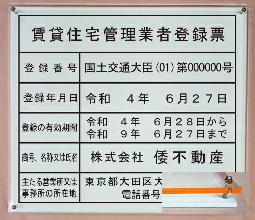 新しい書式の賃貸住宅管理業者登録