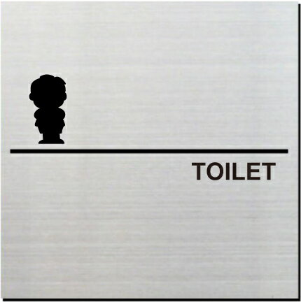 トイレステンレスプレート150mmx150mm