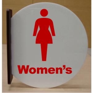 トイレ突き出し丸型プレート　16cmx18cm