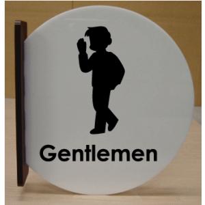 トイレ突き出し丸型プレート　16cmx18cm