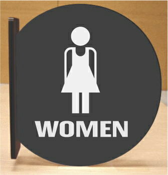 トイレ突き出し丸型プレート　16cmx18cm