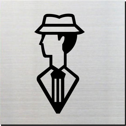 トイレマークステンレスプレート 15cm