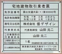 宅地建物取引業者票【アクリルW式 プレート】400mmx350mm おしゃれな宅地建物取引業者票