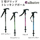 アルバートル albatre トレッキングポール T型グリップ 登山 ウォーキング ハイキング AL-TTP2211（1本）