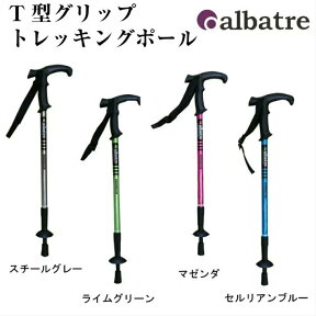 アルバートル albatre トレッキングポール T型グリップ 登山 ウォーキング ハイキング AL-TTP2211（1本）