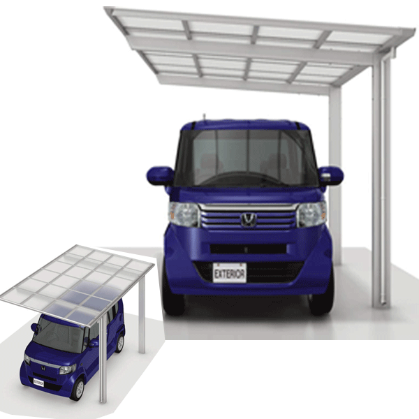 カーポート1台用 駐車場屋根 セルフィ 4330 H2200 基本セット ポリカ 三協 地域限定 送料無料