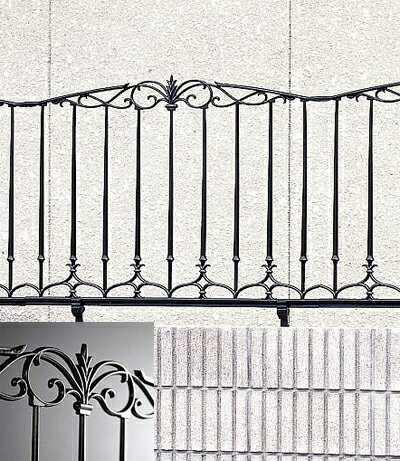 フェンス　アイアン調　鋳物　ファンセル　8型 L1000　H600　フリー支柱セット　三協立山