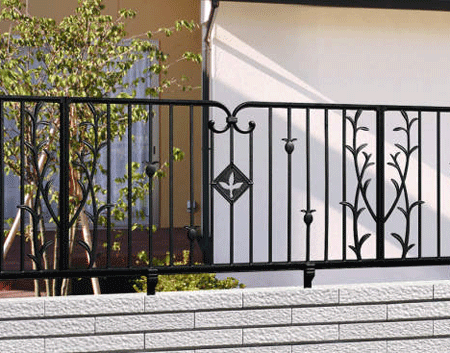 鋳物 フェンス　アイアン調　ハーベリー　4型 L1000　H800　フリー支柱セット　三協立山