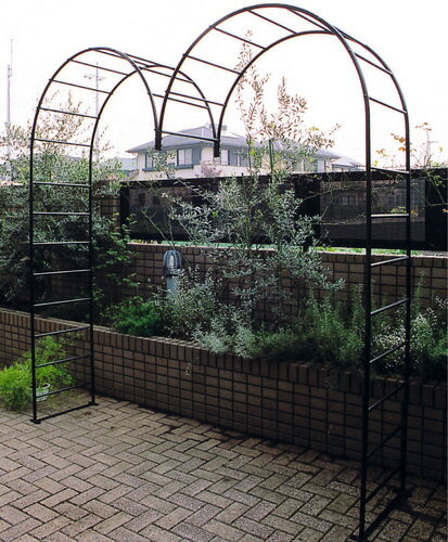 ガーデンアーチ M型　ロートアイアン　組立式 アンカーピン付属　ゲート　アーチ