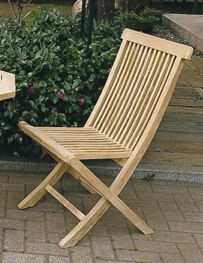 ガーデンチェア 折り畳みチェア 1脚　椅子 チーク　送料無料 ガーデンファニチャー