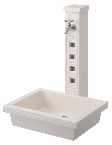 立水栓セット 水栓柱　アーバンII　蛇口1口　1本　3点セット(柱+パン+蛇口)　ウォーター ガーデン