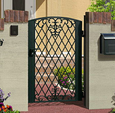 門扉　片開き　門柱タイプ　鋳物　キャスモア1型　0612 アイアン 三協立山