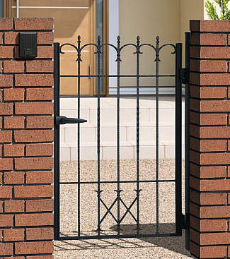 門扉　片開き　門柱タイプ　プロヴァンス 4型　鋳物　0612　南欧風 アイアン APR-4 三協立山
