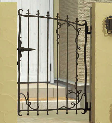 門扉　片開き　門柱タイプ　プロヴァンス 5型　鋳物　0810　南欧風 アイアン APR-5 三協立山