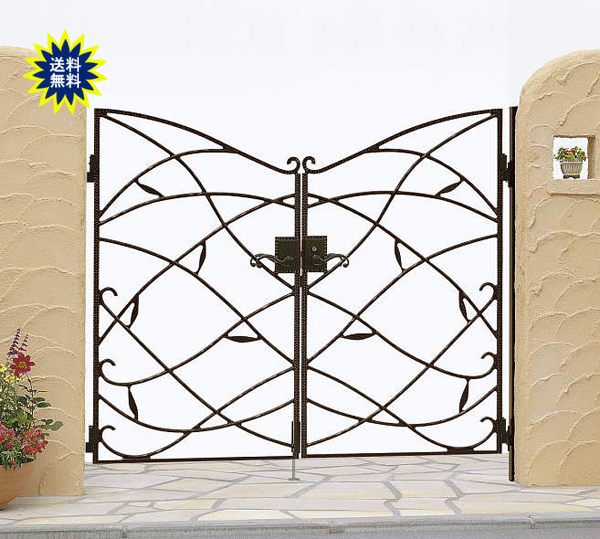 門柱タイプ　鋳物　トラディシオン　10型　門扉　両開き　0812　打掛錠タイプ　YKK AP