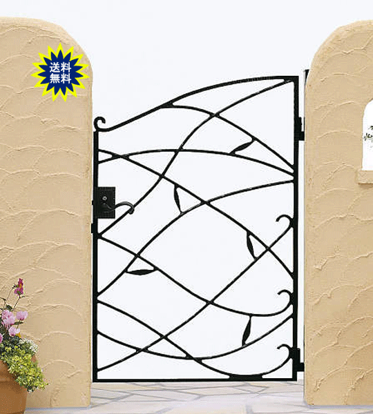 門柱タイプ　鋳物　トラディシオン　10型　門扉　片開き　0712　打掛錠タイプ　YKK AP