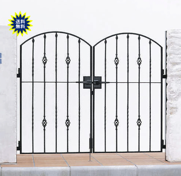 南欧風 アイアン 門柱 タイプ 鋳物 トラディシオン 5B型 門扉 両開き 0712 打掛錠タイプ YKK AP