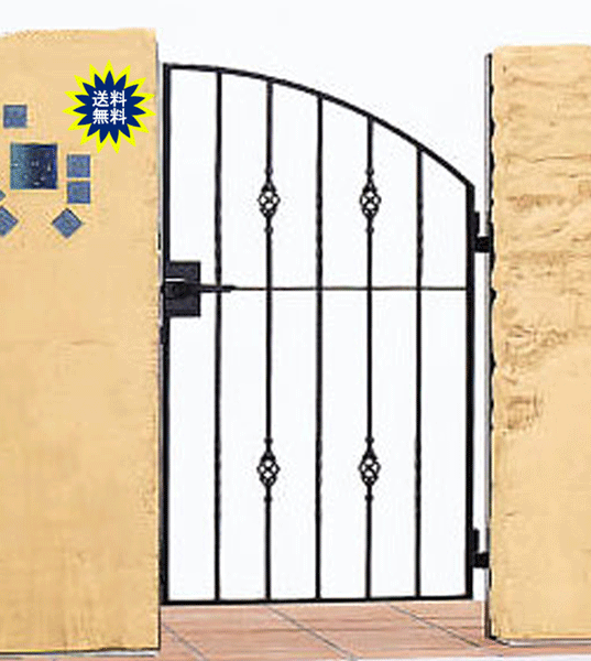 門柱タイプ　鋳物　トラディシオン　6B型　門扉　片開き　0712　打掛錠タイプ　YKK AP