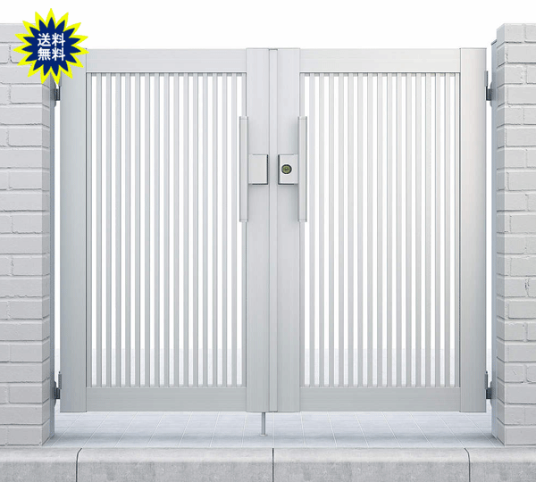 アルミ　門扉　両開き シンプレオ門扉　2型　門柱セット　07-12(全幅1606)　YKK　AP