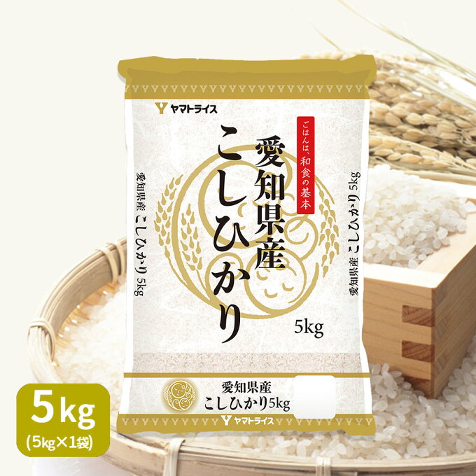 新米【令和元年産】【送料無料】【白米】 愛知県産こしひかり5kg（5kg×1) 工場...