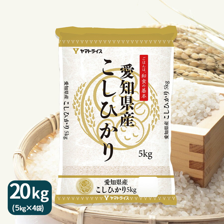 新米【令和元年産】【白米】愛知県産こしひかり20kg (5kg×4袋) 工場直送 産...