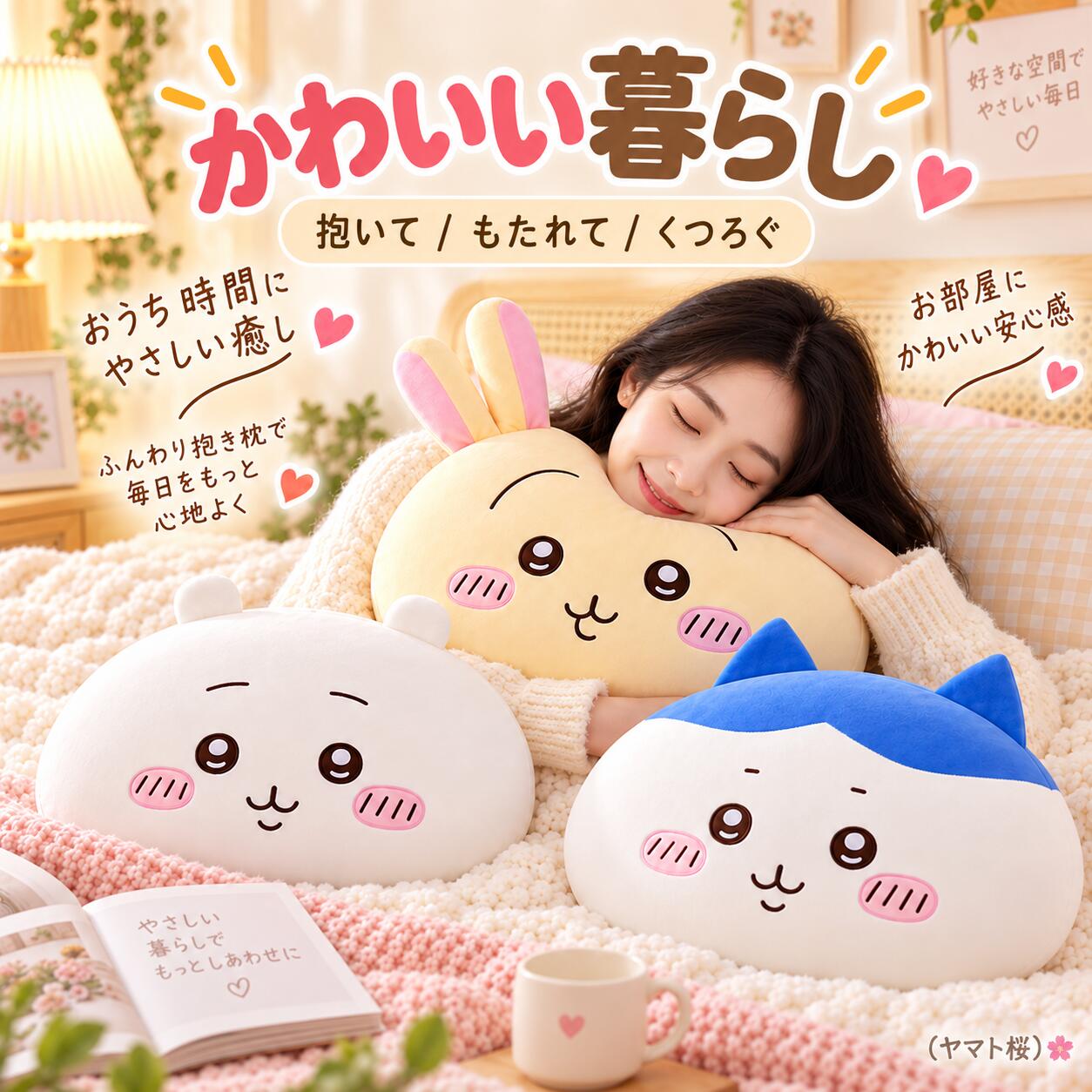 ぬいぐるみ ちいかわ クッション 人気 話題ぬいぐるみ 贈り物 誕生日 プレゼント飾り ちいかわ 超大　ぬいぐるみ うさぎ ハチワレ