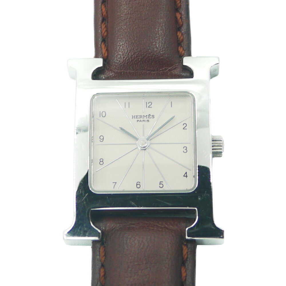 【中古】HERMES エルメス Hウォッチ 腕時計 HH1.210.260/UNO クォーツ シルバ ...