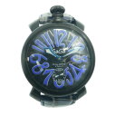 GaGa MILANO ガガミラノ マヌアーレ 48mm 5012.MOS.02S 手巻き 黒文字盤 Y03029