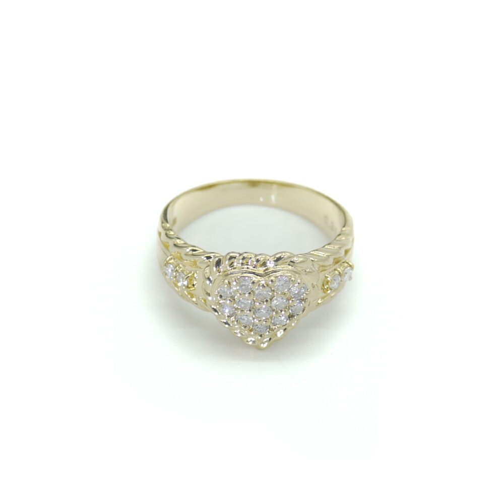 【中古】 K18ダイヤモンドハート...