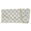【中古】LOUIS VUITTON ルイ ヴィトン ポシェット・フェリシー ダミエ アズール チェーンショルダー 財布 ポーチ N63106 Y04021