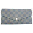 【中古】LOUIS VUITTON ルイ ヴィトン ポルトフォイユ・サラ ダミエ エベヌ 長財布 N63209 Y04249