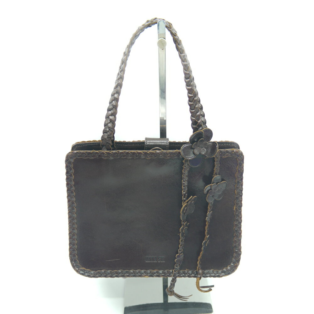 【中古】ANNA SUI アナスイ レザーハンドバッグ トートバッグ　Y02239