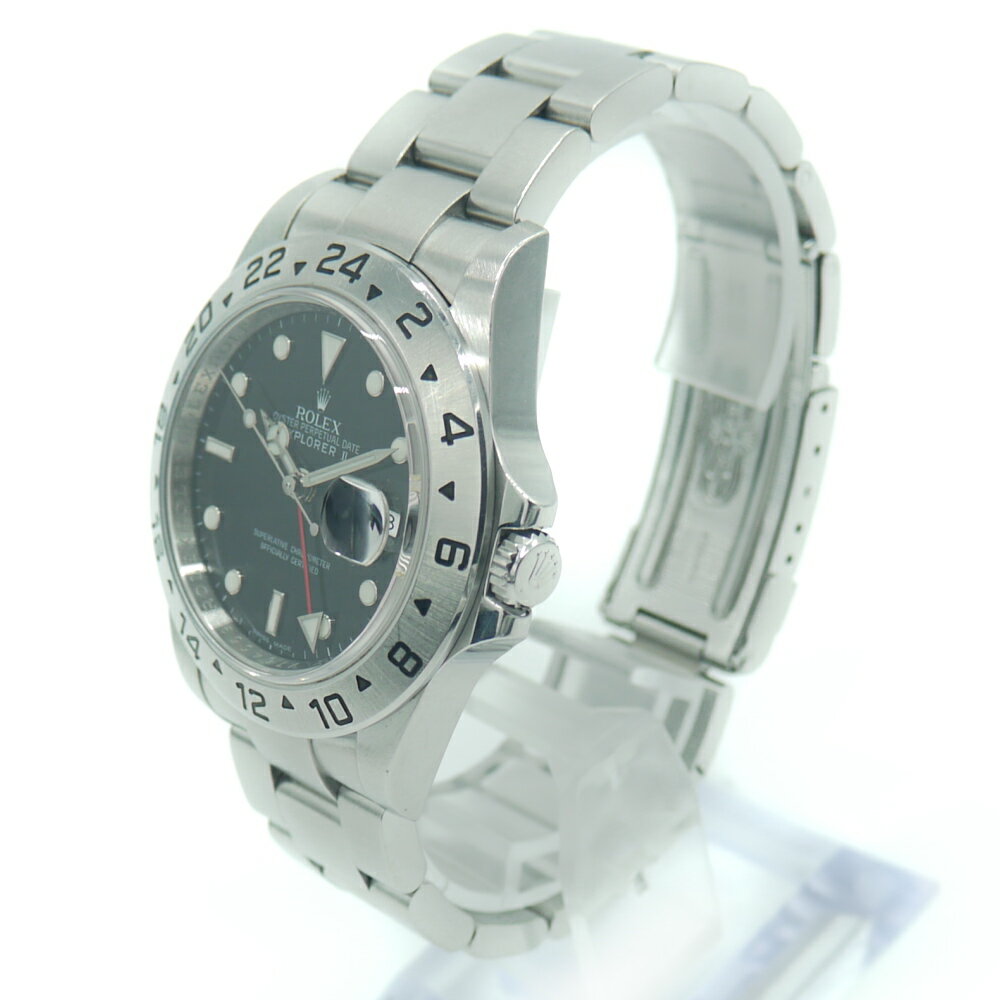 【中古】ROLEX ロレックス エクスプローラー2 16570 V番 SS 自動巻き 黒文字盤 Y02527